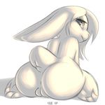  anus big_butt butt cute female hair lagomorph long_ears looking_at_viewer mammal pussy rabbit solo xylas 