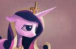  2013 absurd_res crown darkflame75 equine female feral friendship_is_magic fur hair hi_res horn jewelry mammal multicolored_hair my_little_pony necklace pink_fur princess_cadance_(mlp) purple_eyes sad simple_background solo winged_unicorn wings 