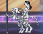  anthro bent_over black_hair breasts digitigrade duo feline female from_behind_position hair leopard male male/female mammal nipples nude open_mouth sex side_view snow_leopard tiger tigerxtreme white_hair 