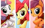 2016 apple_bloom_(mlp) cub cute earth_pony equine female feral friendship_is_magic hi_res horn horse mammal my_little_pony mysticalpha pegasus pony scootaloo_(mlp) sweetie_belle_(mlp) unicorn wings young 