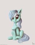  2015 brown_eyes equine female feral friendship_is_magic fur green_fur hair horn lyra_heartstrings_(mlp) mammal multicolored_hair my_little_pony nemo2d simple_background solo two_tone_hair unicorn white_background 