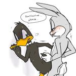  anal blush bugs_bunny daffy_duck forced looney_tunes male male/male sex warner_brothers 