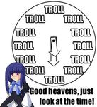  blue_hair clock frederica_bernkastel good_heavens_look_at_the_time lowres meme troll_face umineko_no_naku_koro_ni 