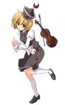  bad_id bad_pixiv_id blonde_hair full_body hat highres instrument inuinui lunasa_prismriver short_hair solo touhou transparent_background violin yellow_eyes 
