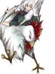  bad_id bad_pixiv_id bird chicken konpaku_youmu riding silver_hair solo sword touhou weapon yoss_3 