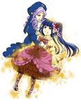  blue_hair dlanor_a_knox dress furudo_erika hair_ornament holding mary_janes pantyhose purple_hair shoes twintails umineko_no_naku_koro_ni uniform yellow_eyes 