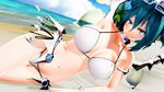  3d bad_id bad_pixiv_id beach bikini breasts day hatsune_miku highres large_breasts mikumikudance ocean sierra_(ws) solo swimsuit vocaloid 