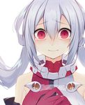  crying crying_with_eyes_open gloves hair_between_eyes hands_on_own_chest innocent_one long_hair looking_at_viewer matoi_(pso2) muryotaro phantasy_star phantasy_star_online_2 portrait red_eyes red_gloves silver_hair solo tears 