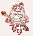  :o arm_warmers blush bow brown_footwear cup flower food food_print food_themed_hair_ornament frills fruit full_body gradient_hair hair_ornament hair_rings hat highres jar long_hair looking_at_viewer mokarooru multicolored_hair original pantyhose personification pink_hair pocketland red_bow red_eyes shoes simple_background solo spoon standing strawberry strawberry_blossoms strawberry_hair_ornament strawberry_print sugar_cube teacup twintails white_background white_hair white_hat white_legwear 