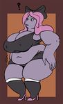  anthro big_breasts bow breasts female hair high_heels muk nintendo overweight pink_eyes pink_hair pok&eacute;mon purple_skin tanya_(mcnasty) video_games volkenfox wide_hips 