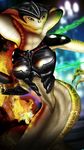  alien armor breasts cobra female gggdemon helmet naga red_eyes reptile scalie snake solo video_games viper_(x-com) x-com 