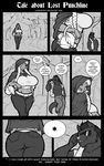  2016 anthro big_breasts big_butt breasts bulge butt canine comic dialogue english_text female huge_breasts human little_red_riding_hood little_red_riding_hood_(copyright) lucidartdvc male mammal text wolf 