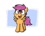  2016 equine female feral friendship_is_magic fur hair horse mammal my_little_pony pegasus pony purple_hair scootaloo_(mlp) smile solo wings young 