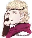  blonde_hair fe_baragaki05 fire_emblem fire_emblem_if male_focus open_mouth red_eyes siegbert_(fire_emblem_if) simple_background solo tiara white_background 