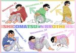  :3 ankle_socks ass barefoot baseball blush brothers cigarette clenched_teeth cover cover_page covering_face highres hood hoodie looking_at_viewer looking_back lying male_focus male_masturbation mars_symbol masturbation matsuno_choromatsu matsuno_ichimatsu matsuno_juushimatsu matsuno_karamatsu matsuno_osomatsu matsuno_todomatsu messy_hair multiple_boys on_back on_side osomatsu-kun osomatsu-san pants pants_down pornography sextuplets shiyo shorts shorts_pull siblings simple_background single_vertical_stripe sleeves_past_wrists sleeves_rolled_up socks sweat teeth track_pants white_background 