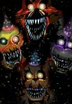  animatronic five_nights_at_freddy&#039;s five_nights_at_freddy&#039;s_4 glowing glowing_eyes machine nightmare_bonnie_(fnaf) nightmare_chica_(fnaf) nightmare_foxy_(fnaf) nightmare_freddy_(fnaf) robot unknow_artist video_games 