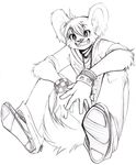  anthro clothed clothing koala looking_at_viewer male mammal marsupial monochrome pollo-chan simple_background smile solo teeth white_background 