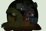  2016 animatronic avj_(artist) canine five_nights_at_freddy&#039;s five_nights_at_freddy&#039;s_2 five_nights_at_freddy&#039;s_3 fox glowing glowing_eyes lagomorph machine mammal phantom_mangle_(fnaf) rabbit robot springtrap_(fnaf) video_games 