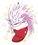  1boy alien chibi cyclops lord_boros male_focus one-eyed one-punch_man pink_hair sleeping solo spiked_hair stocking_stuffer 