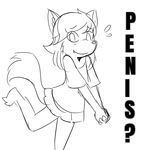  1:1 ? anthro clothing digital_media_(artwork) dress english_text fur looking_at_viewer meme monochrome shirt simple_background sketch sweat tagme text unknown_artist white_background 