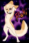  bell canine collar fennec fox male mammal one_eye_closed red_eyes ruki_(character) rukifox solo standing tongue tongue_out wink 