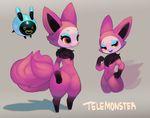  ambiguous_gender anthro big_ears canine cat duo feline female fluffy_tail half-closed_eyes hybrid looking_at_viewer mammal rakurobit smile standing telemonster tuft wolf yossi 