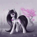  2014 asimos bow_tie cutie_mark equine female friendship_is_magic horse mammal my_little_pony octavia_(mlp) outside pony purple_eyes solo tree 