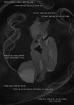  2015 anthro bell canine collar crying fox german_text greyscale mammal monochrome rukifox solo tears text translation_request 