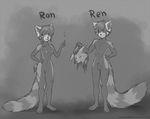  2015 animal_genitalia anthro balls breasts brother brother_and_sister coin death decapitation eye_patch eyewear female gore greyscale male mammal monochrome nipples nude pussy ran_(character) red_panda ren_(character) rukifox sheath sibling sister tongue tongue_out twins 
