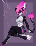  anthro breasts clothed clothing feline female hair invalid_tag looking_at_viewer mammal puddingpaw simple_background sitting solo 