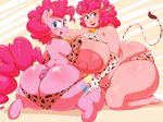  2016 anthro anus areola barefoot big_breasts blue_eyes breasts butt clothing cutie_mark duo earth_pony equine female friendship_is_magic hair horn horse huge_breasts humanoid looking_at_viewer mammal my_little_pony nipples obese open_mouth overweight panties pink_hair pink_skin pinkie_pie_(mlp) pony sirmasterdufel underwear 