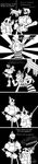  2016 animated_skeleton baseball_bat black_and_white bone comic dialogue english_text monochrome omny87 papyrus pi&ntilde;ata protagonist_(undertale) sans_(undertale) skeleton text undead undertale video_games 