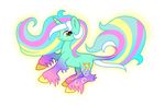  2015 9de-light6 absurd_res alpha_channel amber_eyes cutie_mark equine female feral friendship_is_magic fur glowing green_fur hair hi_res horn looking_at_viewer lyra_heartstrings_(mlp) mammal multicolored_hair my_little_pony rainbow_hair simple_background smile solo transparent_background unicorn 