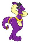  2016 anthro bellydancer clothed clothing dancing female flat_chested jewelry kobold loincloth reptile scalie solo trout_(artist) wide_hips 