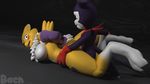  2016 3d_(artwork) bacn blush breasts canine cgi digimon digital_media_(artwork) female forced fox from_behind_position impmon male male/female mammal nipples nude open_mouth rape renamon sex smile 