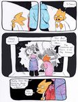  aftertale alphys bone clothed clothing comic computer dialogue english_text eyewear glasses hair human knife lizard loverofpiggies male mammal monster protagonist_(undertale) reptile sans_(undertale) scalie scarf skeleton temmie_(undertale) text undead undertale video_games 