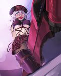  alisa_ilinichina_amiella arms_behind_back ball_gag bdsm black_footwear black_legwear blue_eyes bondage boots bound breasts chain collar covered_nipples crotch_rope crotch_rub drooling gag gagged god_eater highres huge_breasts huge_weapon long_hair midriff panties panties_under_pantyhose pantyhose pantyshot plaid plaid_skirt rope saliva sharpffffff shibari skirt solo suspender_skirt suspenders tears thigh_boots thighhighs underboob underwear vibrator vibrator_under_clothes vibrator_under_panties weapon 