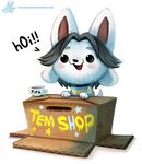  box canine cat clothing cryptid-creations cup cute dog feline hi_res mammal monster temmie_(undertale) undertale video_games 
