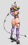  ass bad_deviantart_id bad_id bangs breasts butt_crack claw_(weapon) earrings fingerless_gloves flower garter_straps gauntlets gloves green_eyes hand_on_hip isabella_valentine jewelry le-gon legs_apart looking_at_viewer medium_breasts red_flower red_rose revealing_clothes rose short_hair sideboob single_gauntlet solo soulcalibur soulcalibur_iv sword thigh_strap underboob weapon whip whip_sword 