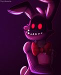  2015 animatronic bonnie_(fnaf) five_nights_at_freddy&#039;s five_nights_at_freddy&#039;s_2 glowing glowing_eyes lagomorph machine male mammal rabbit red_eyes robot toy-bonnie video_games 