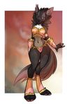  anthro armor big_ears canine female fluffy mammal saber solo unconvincing_armor wolf 