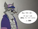  anthro black_nose canine cigar clothed clothing coach dialogue digital_media_(artwork) english_text eye_patch eyewear father fur hat looking_at_viewer male mammal mature_male nintendo parent scruffy simple_background smoke smoking solo star_fox text tuft video_games whistle white_fur wolf 