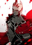  black_sclera cape fate/grand_order fate_(series) koshiro_itsuki male_focus petals red_eyes romulus_(fate/grand_order) solo 