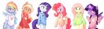  2016 absurd_res applejack_(mlp) blonde_hair blush clothed clothing cutie_mark earth_pony equine female flower fluttershy_(mlp) friendship_is_magic group hair hairband hi_res hoodie hoodie_(artist) horn horse looking_at_viewer mammal multicolored_hair my_little_pony pegasus pink_hair pinkie_pie_(mlp) plant pony purple_hair rainbow_dash_(mlp) rainbow_hair rarity_(mlp) simple_background twilight_sparkle_(mlp) unicorn wings 