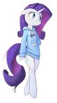  clothing equine female friendship_is_magic hoodie hoodie_(artist) mammal my_little_pony rarity_mlp simple_background solo 
