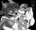  2016 anthro blush breasts canine carmelita_fox disney female five_nights_at_freddy&#039;s five_nights_at_freddy&#039;s_2 fox fur hair hi_res judy_hopps lagomorph mammal mangle_(fnaf) nipples nude open_mouth pussy rabbit sex sly_cooper_(series) smile tongue video_games xnirox zootopia 