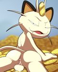  balls butt jerseydevil male meowth nintendo pok&eacute;mon solo video_games 