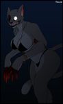 big_breasts breasts feline female galmgaruda51 glowing glowing_eyes mammal solo undead zombie 