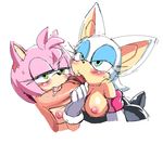  amy_rose breasts coolblue fellatio oral penis rouge_the_bat sex sonic_(series) 