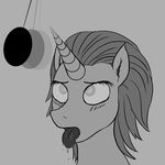  ahegao blush drooling equine female horn horse hypnosis mammal mind_control monochrome my_little_pony open_mouth pendulum pony saliva stooped_hooy tongue tongue_out unicorn 